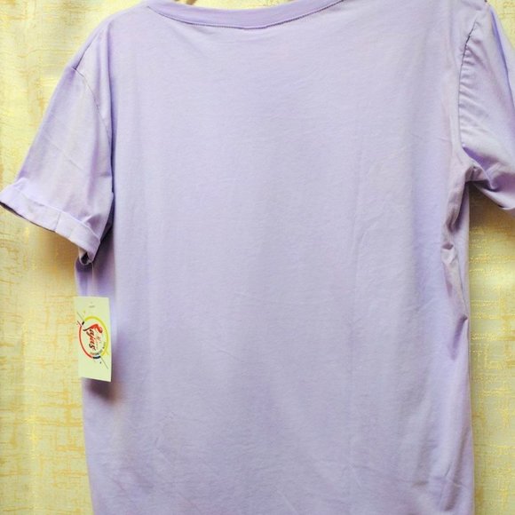 Graphic T-Shirt Short Sleeve. 29" Long. Magenta & Rhinestone.One SIze (Fits S-L) - Picture 5 of 6